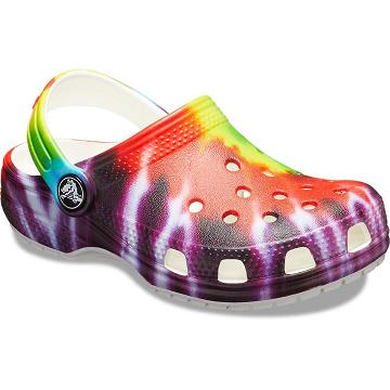 Zuecos Crocs Classic Tie-Dye Graphic Niña Rojos | Mexico 1481NWYB